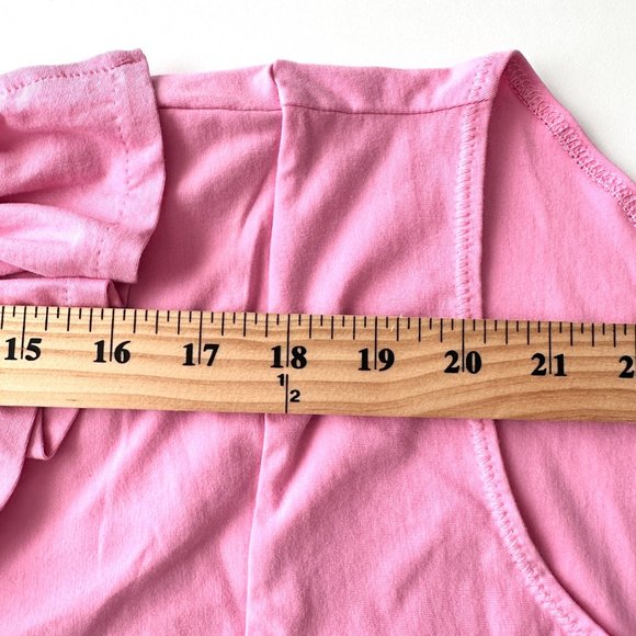 J.Crew Bodysuit Womens Medium Pink Ruffle Long Sleeve V Neck Barbiecore New - Picture 10 of 13